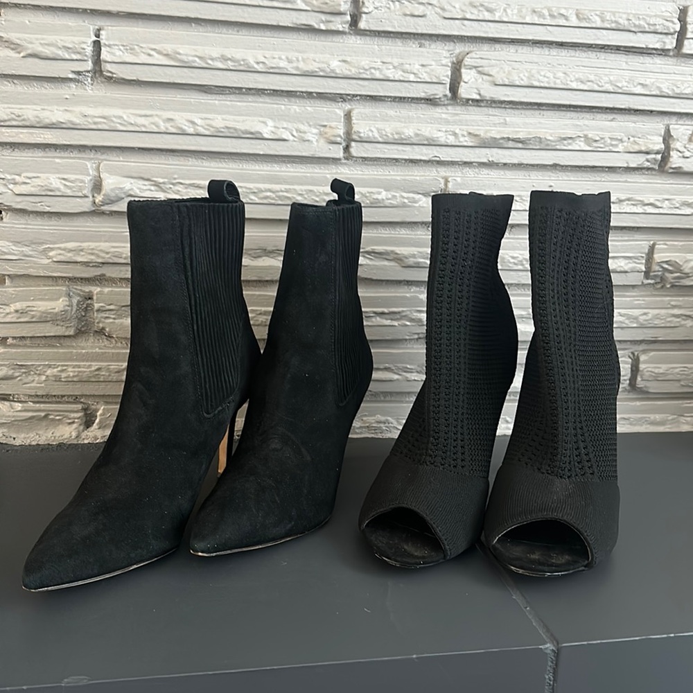 BUNDLE 2x1 • Black Heeled Booties • Size 8.5